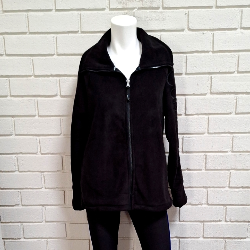 Calvin Klein Performace Black Zip-Up Fleece Jacket. Size Small NWT